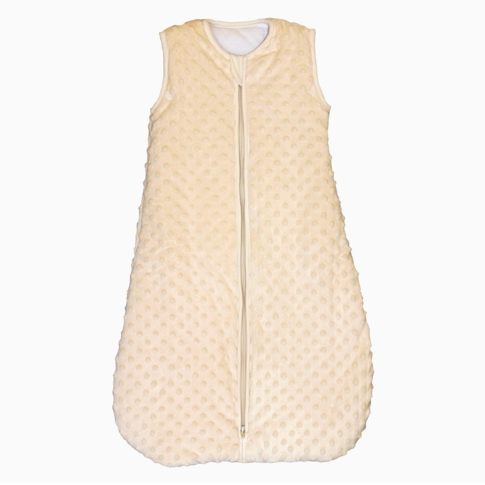 (2) BABYINABAG 1.25 TOG SLEEPING BAG AND SACK IN PLUSH "MINKY DOT" YELLOW